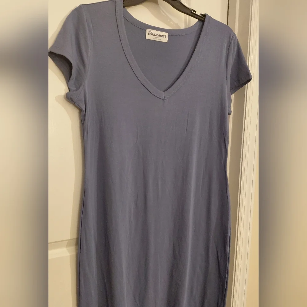 Dusty Blue Maxi Dress - Picture 2 of 10